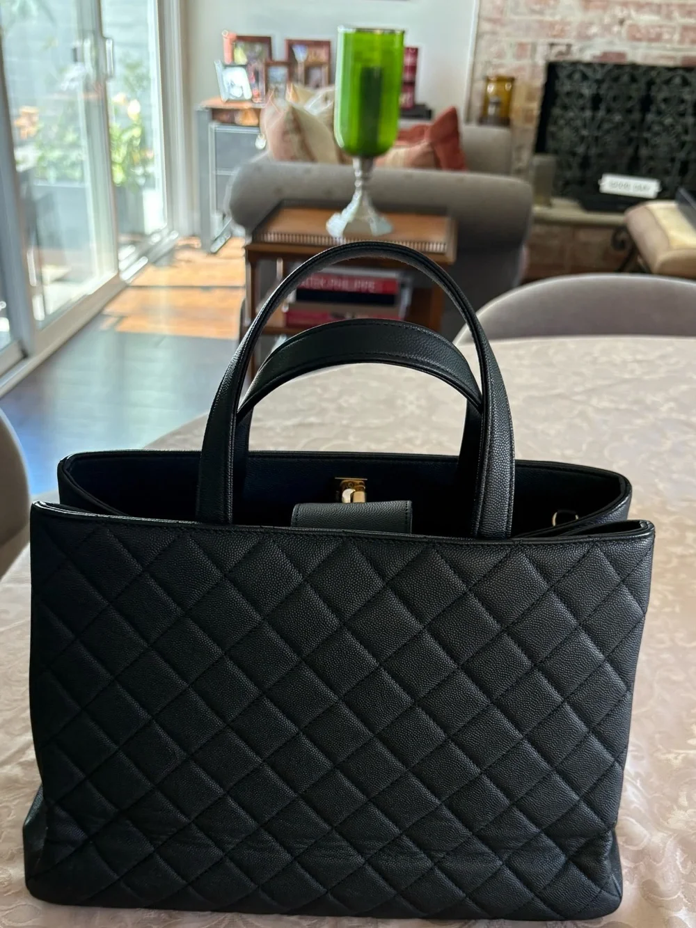 Chanel caviar tote